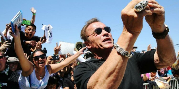 What was Arnold Schwarzenegger’s debut film?